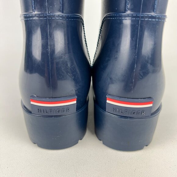 Tommy Hilfiger Womens Karissa Blue Rain Boots Pull On Water Resistant size 9 - Picture 5 of 16